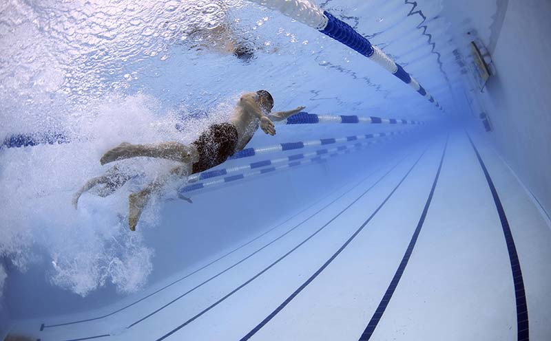 Aufnahmestop beim Schwimmen