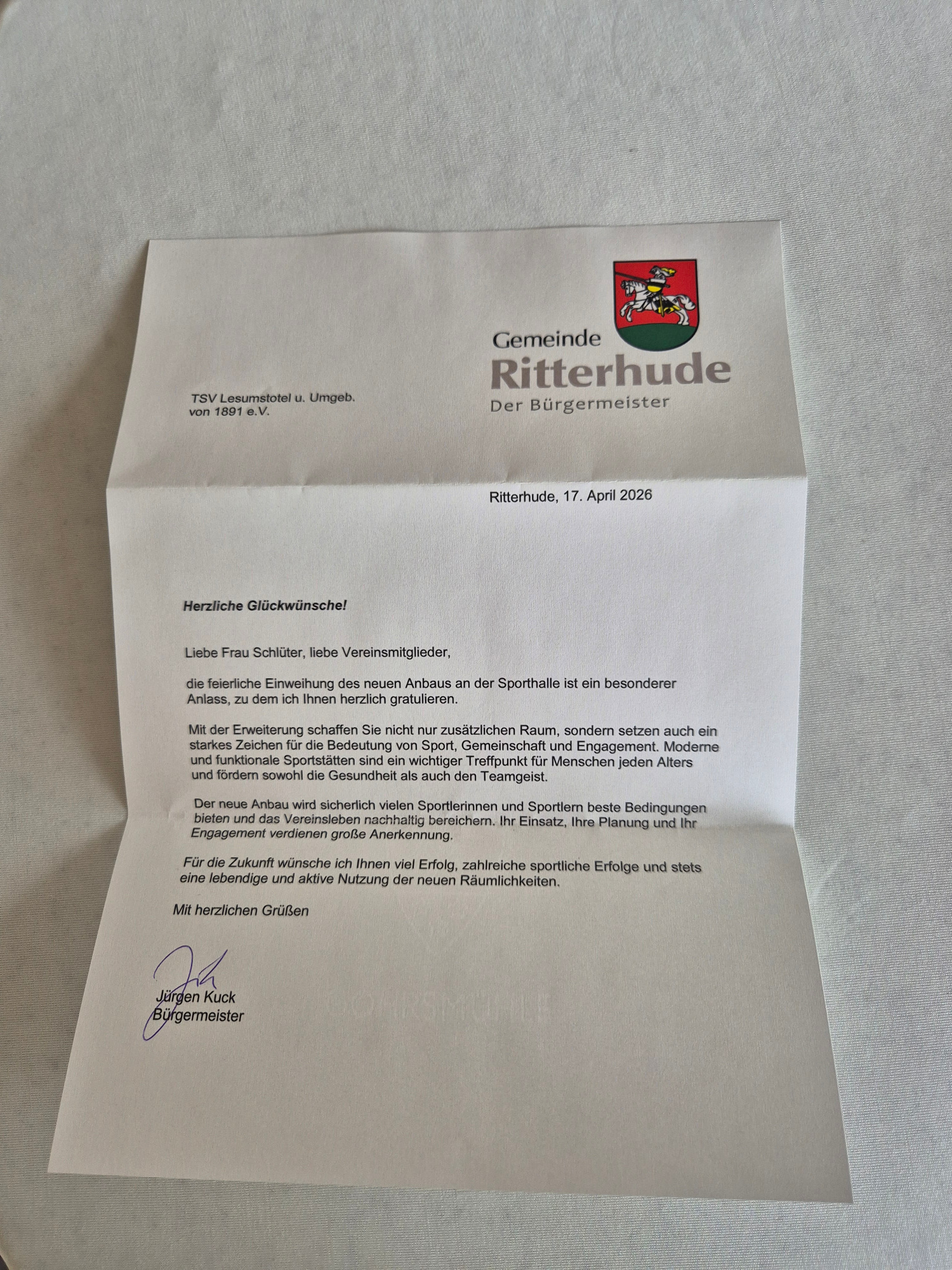 Einweihungsfeier unseres Anbaus